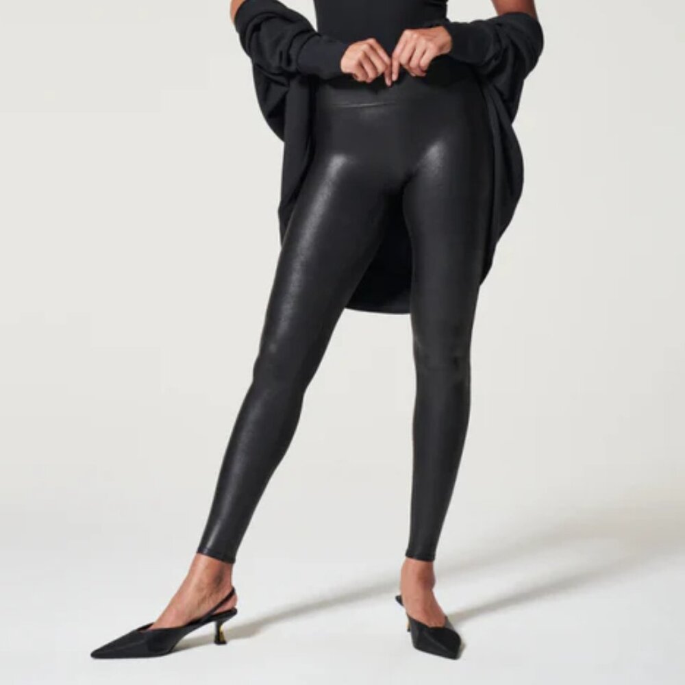 SPANX Faux Leather Leggings M black